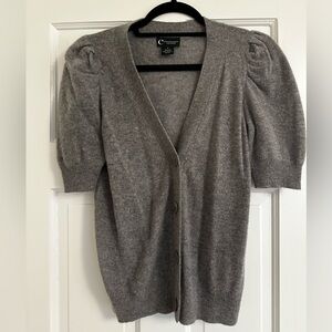 Bloomingdales’s Cashmere - Gray short sleeve cardigan -